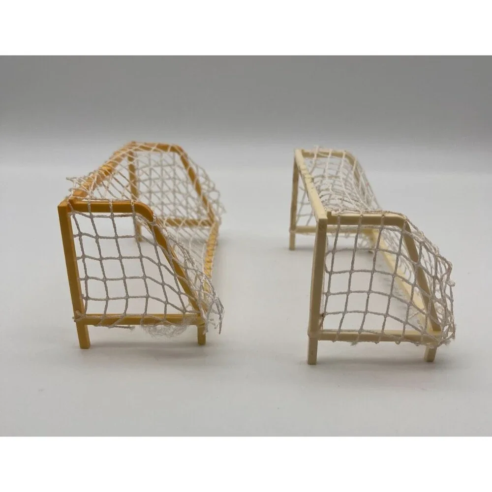 Subbuteo Table Soccer Goal Net Set of 2 White International Edition 80s Vintage